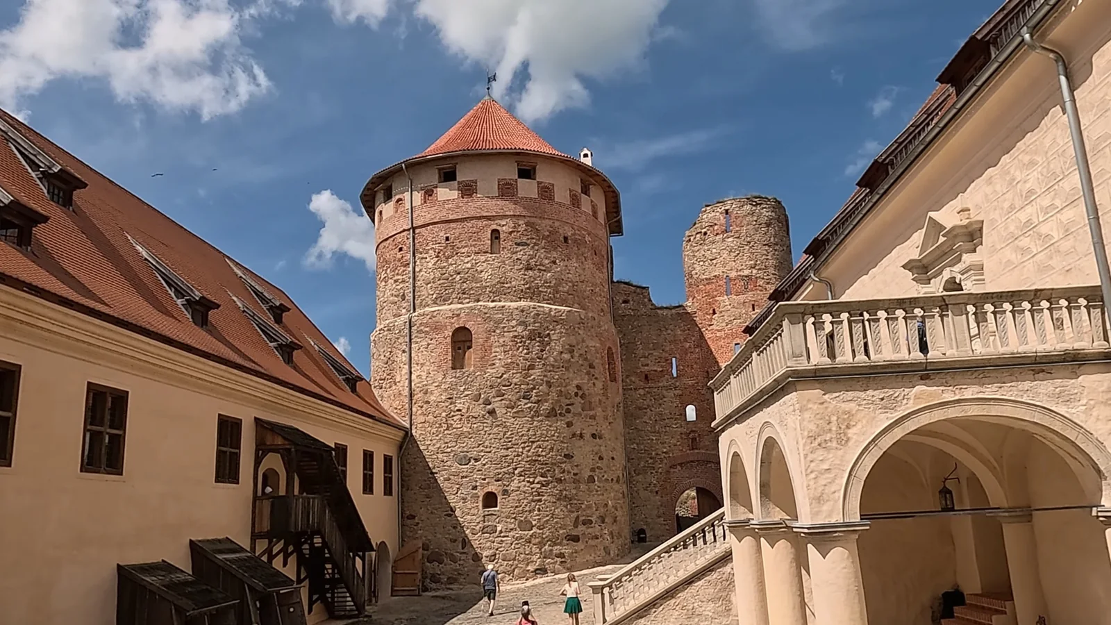 Bauska Castle above the river confluence