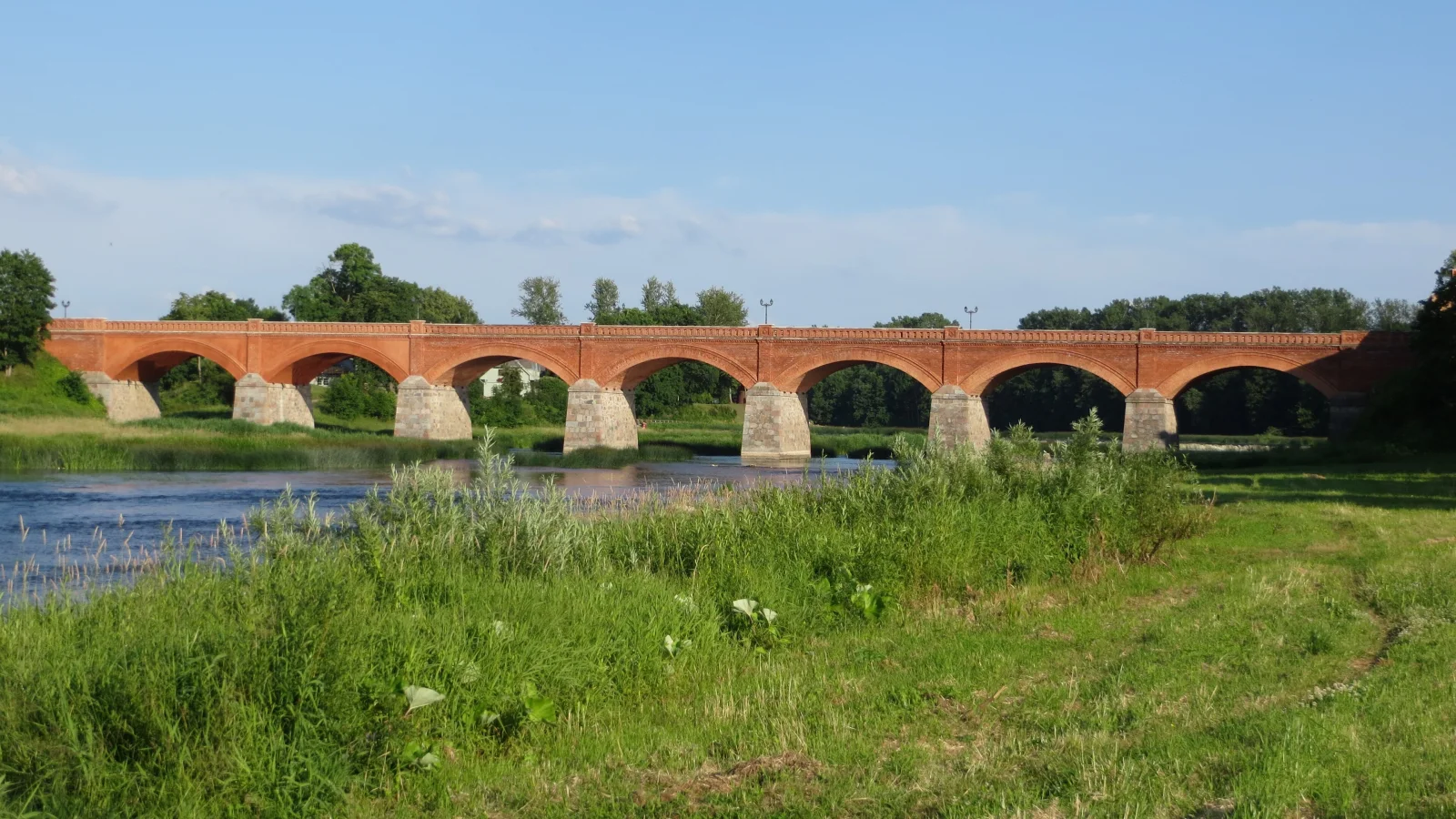 Kuldīga brick bridge across the Venta River